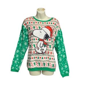 Peanuts Snoopy Christmas fuzzy top size XL 15/17